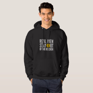 Echte Männer Bleibe aus dem Küchenwitz Pickleball Hoodie