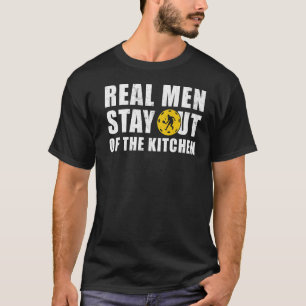 Echte Männer Bleibe aus dem Küchenwitz Pickleball T-Shirt