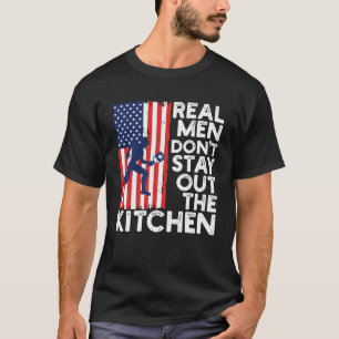 Echte Männer Bleibe aus der Küche Pickleball Playe T-Shirt