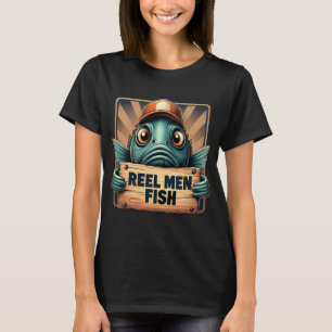 Echte Männer fischen – Lustige Fischerzitate T-Shirt