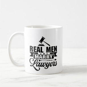 Echte Männer heiraten Anwälte Geschenk für Ehem Kaffeetasse