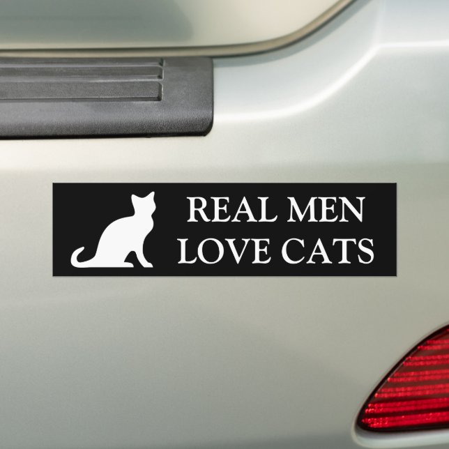 Echte Männer Liebe Katzen Autoaufkleber (Auf Auto)
