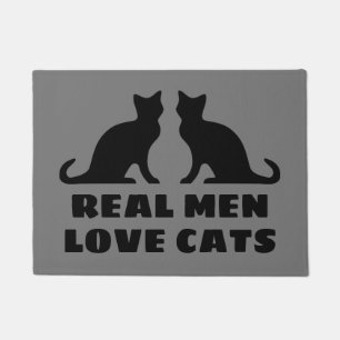 Echte Männer Liebe Katzen lustige Türmatte für Kat