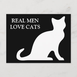 Echte Männer Liebe Katzen Postkarten