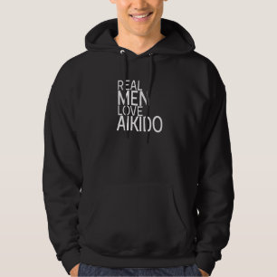 Echte Männer lieben Aikido japanische Kampfkunst Hoodie