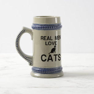 ECHTE MÄNNER LIEBEN KATZEN BIERGLAS