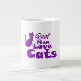 Echte Männer lieben Katzen – Geschenke für katzenl Jumbo-Tasse