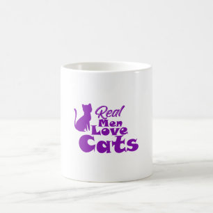 Echte Männer lieben Katzen – Geschenke für katzenl Kaffeetasse