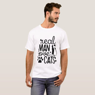 Echte Männer lieben Katzen – Lustiger süßer Katzen T-Shirt