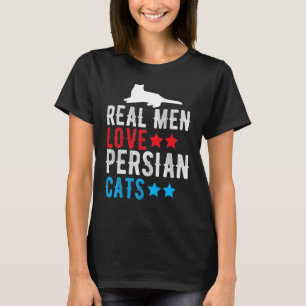 Echte Männer lieben Perserkatze Katzen Tierhalte T-Shirt