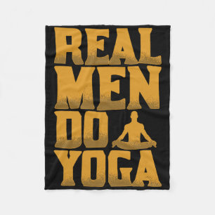 Echte Männer machen Yoga Lustiges Geschenk für Män Fleecedecke