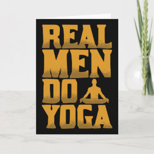 Echte Männer machen Yoga Lustiges Geschenk für Män Karte