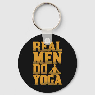 Echte Männer machen Yoga Lustiges Geschenk für Män Schlüsselanhänger