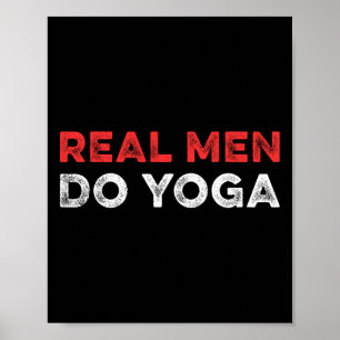 Echte Männer machen Yoga Spiritueller Meditationst Poster