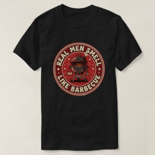 Echte Männer riechen nach Barbecue Retro Grillen T-Shirt