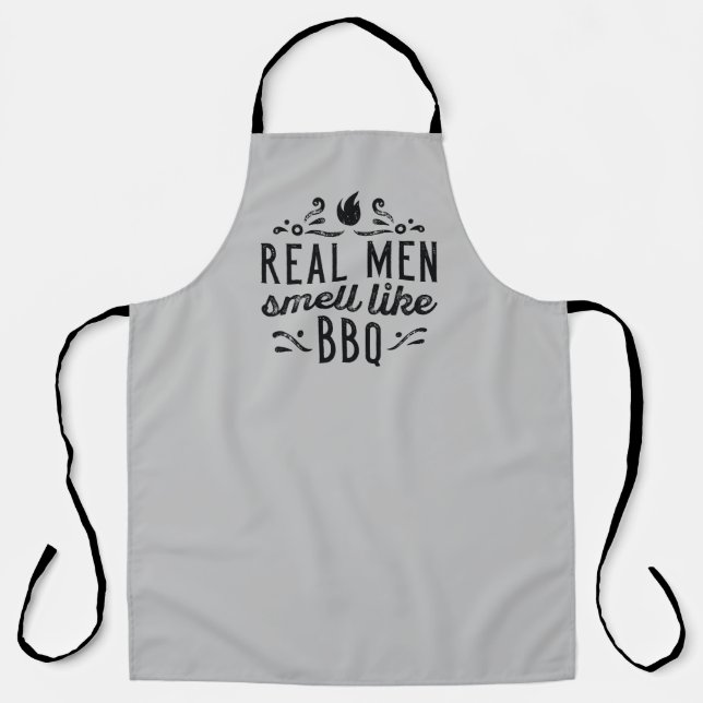 Echte Männer riechen nach BBQ Schürze (Vorderseite)