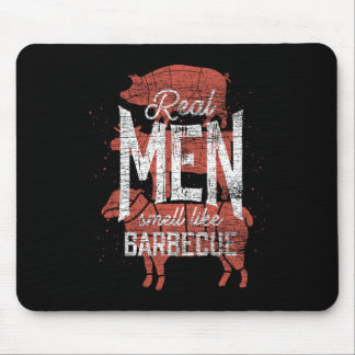 Echte Männer riechen nach Byrbecue-geräuchertem Fl Mousepad
