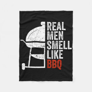 Echte Männer riechen nach Byrbecue Lustiges Bbq Gr Fleecedecke