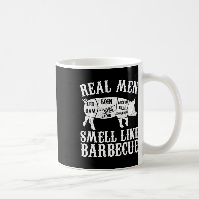 Echte Männer riechen nach Byrbeque Bbq Byrbecue Gr Kaffeetasse (Rechts)
