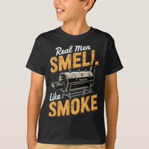 Echte Männer riechen nach Rauch Barbecue Koch Humo T-Shirt