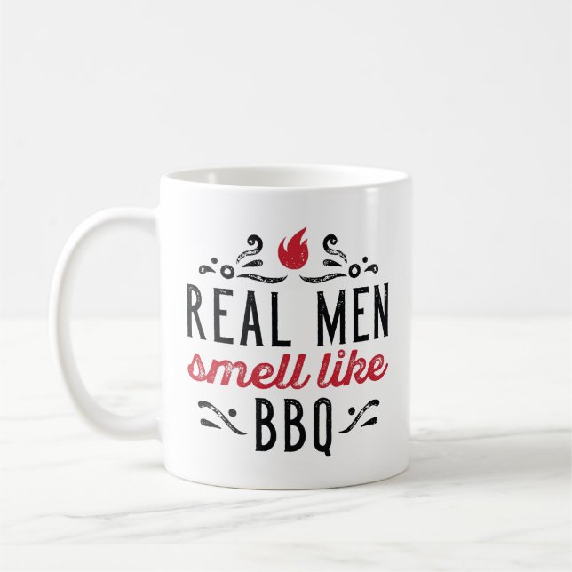 Echte Männer riechen wie GRILLEN Kaffeetasse (Links)