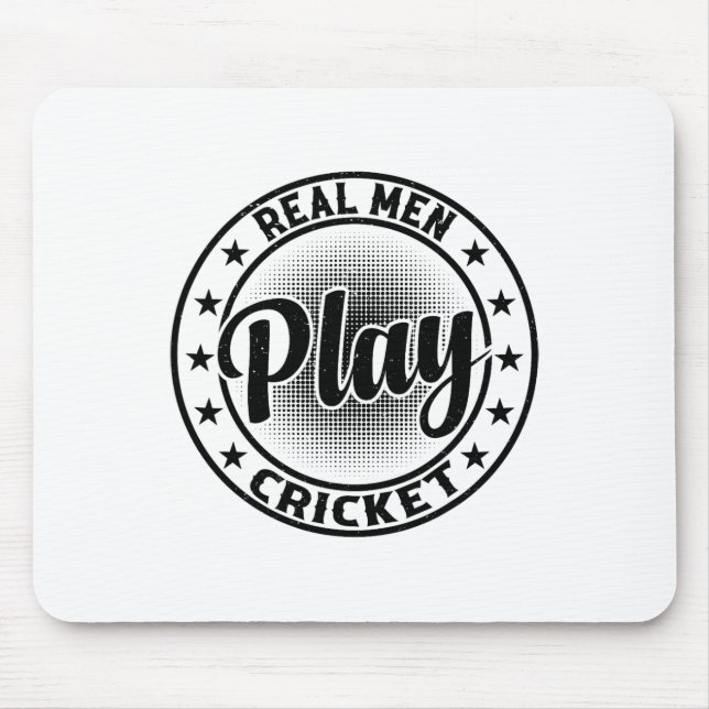 Echte Männer spielen Cricket - Cricketspielender C Mousepad (Vorne)