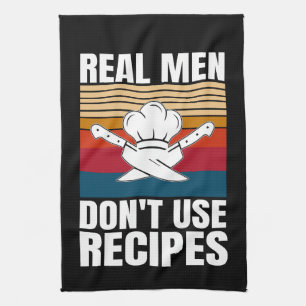Echte Männer verwenden keine Rezepte - Funny Cooki Geschirrtuch