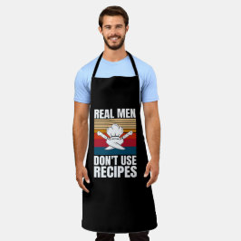 Echte Männer verwenden keine Rezepte - Funny Cooki Schürze