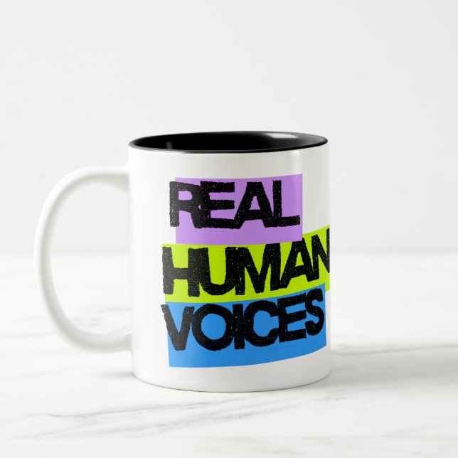 Echte menschliche Stimmen - Tasse - Keine KI erlau (Links)