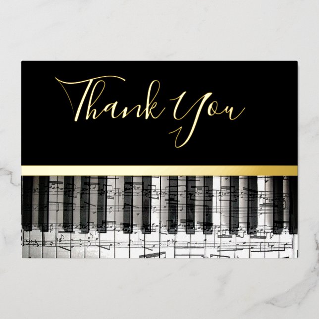 echte Musik aus Folie danke Karte (Vorderseite)