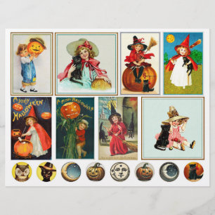 Echte (nicht KI) Vintage-Halloween-Kinder