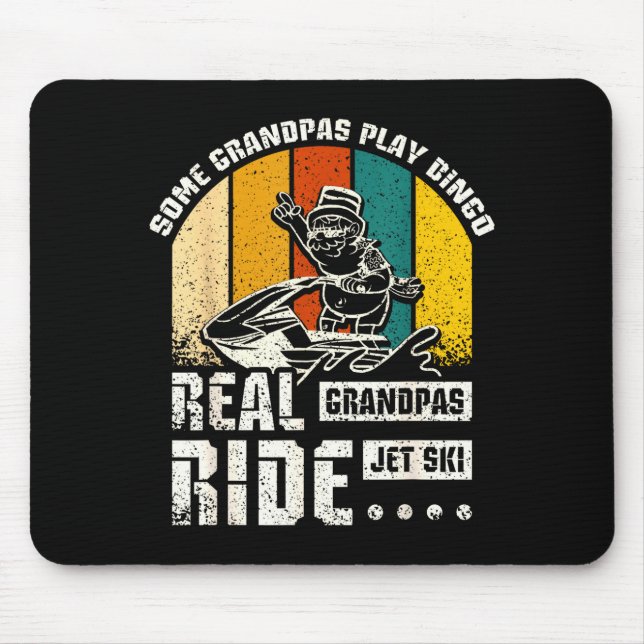 Echte Omas fahren Jet-Ski  Mousepad (Vorne)