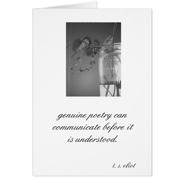 "Echte Poesie… T.S. Eliot (Vorne)