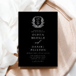 Echte Silberstreifen-Wappen-Monogramm-Hochzeit Folieneinladung<br><div class="desc">Ankündigen Sie Ihre Hochzeit im luxuriösen Stil mit einer echten silbernen Folie Wappen monogramm Einladung. Dieses atemberaubende Design zeichnet sich durch seine feinen Details und ein personalisiertes Monogramm aus, das durch die schimmernde Silberfolie hervorgehoben wird. Die hochwertige Silberfolie verleiht Paaren, die eine elegante und zeitlose Touch suchen, ein Gefühl von...</div>