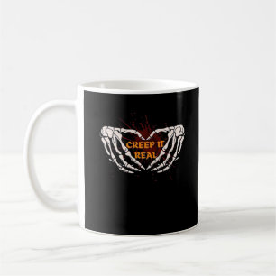 Echte Skelett-Herz-Hände-Design Kaffeetasse