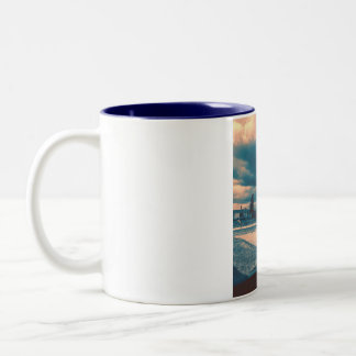 Echte Stadt Zweifarbige Tasse
