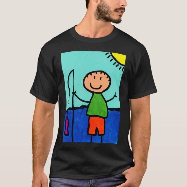 Echte Sucht - Fürs Leben Angeln T-Shirt (Vorderseite)