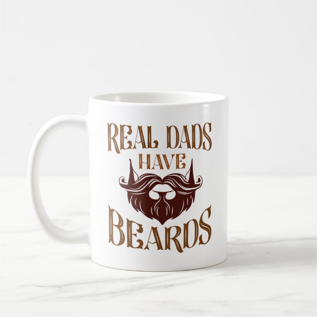 Echte Väter haben Bärte Kaffeetasse (Links)