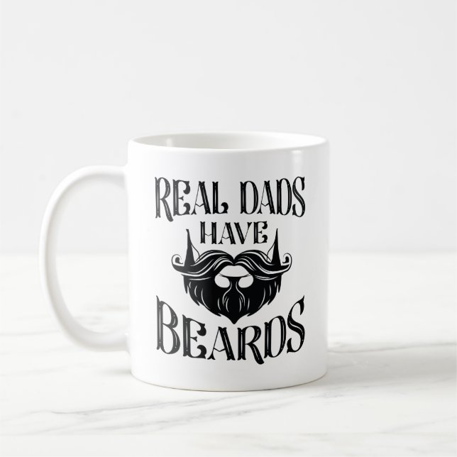 Echte Väter haben Bärte Kaffeetasse (Links)
