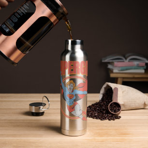 Echte Vintage Supergirl Fliegende Grafik Trinkflasche