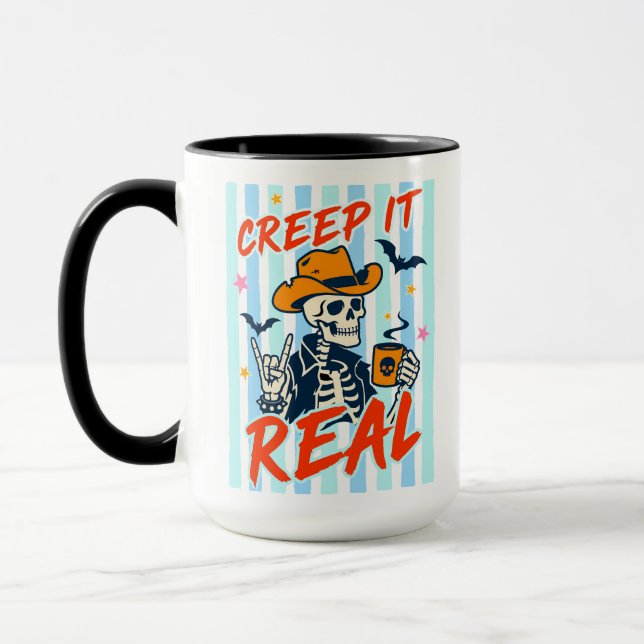Echten Grusel-Halloween-Skelett Tasse (Links)