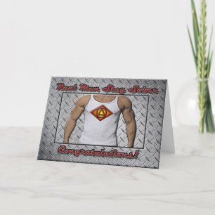 ECHTEN MÄNNERN SOBER Sobriety Erholung OM Card BLE Karte