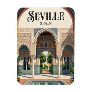Echter Alcázar von Sevilla Spanien Magnet