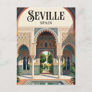 Echter Alcázar von Sevilla Spanien Postkarte