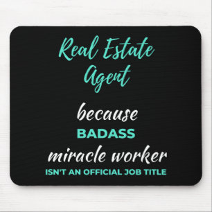 Echter Anwesen Agent wegen Badass Miracle Worker Mousepad