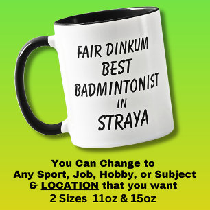 Echter BESTER FEDERBALLSPIELER in Australien Tasse