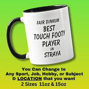 Echter BESTER TOUCH FOOTY SPIELER in Australien Tasse