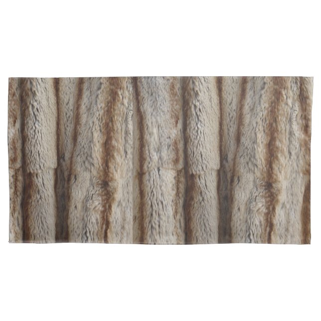 ECHTER CHINCHILLA-PELZ 3 KISSENBEZUG (Vorderseite-Links)