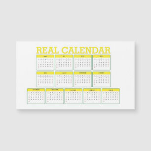 echter fester Kalender Magnetkarte