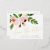 echter Folie pink flötenelegant Save the Date
